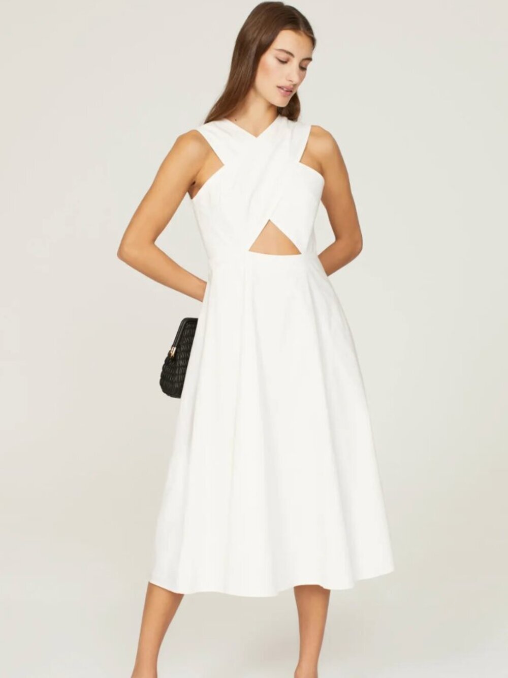 ROSETTA GETTY Collective White Crisscross Summer Dress Size 8